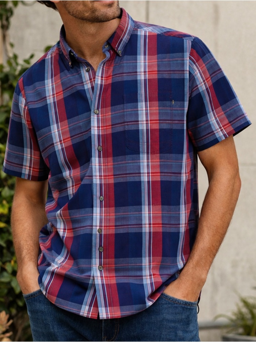 The North Face Plaid Shirt XXL Orange Blue White Gorpcore Outdoor